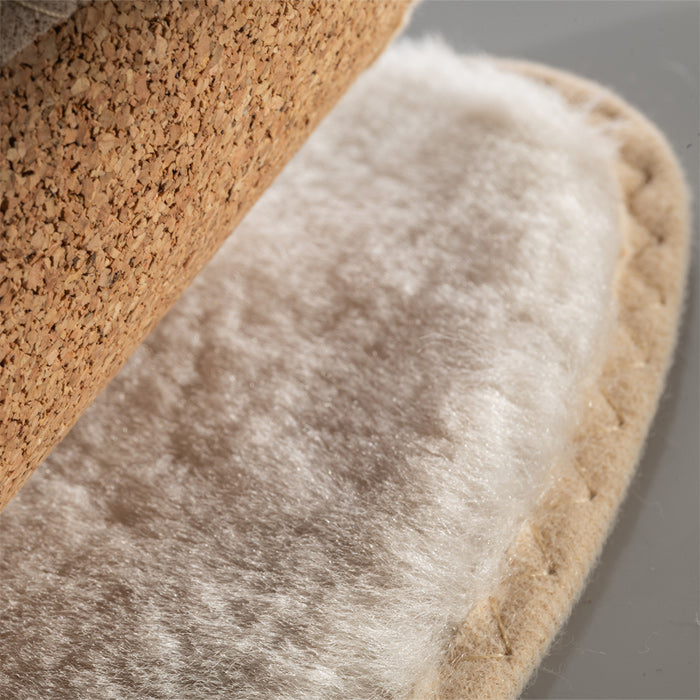 Close-up of plush lambskin on Pedag Pascha insoles