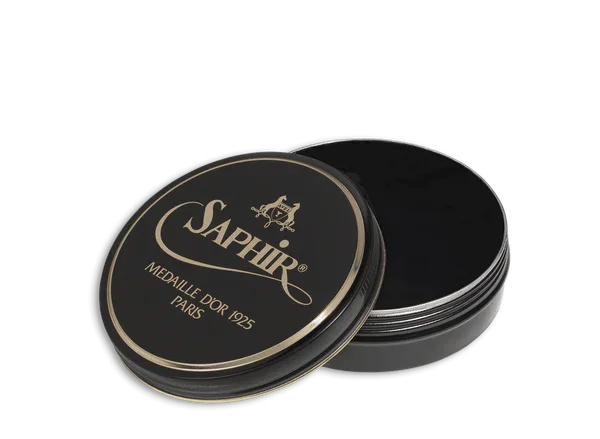 Saphir Médaille d'Or Pate De Luxe Wax Shoe Polish - 01 - Black, 50ml image