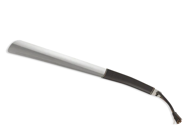 Saphir Médaille d'Or Nickel Plated Silver Shoe Horn - Brown image