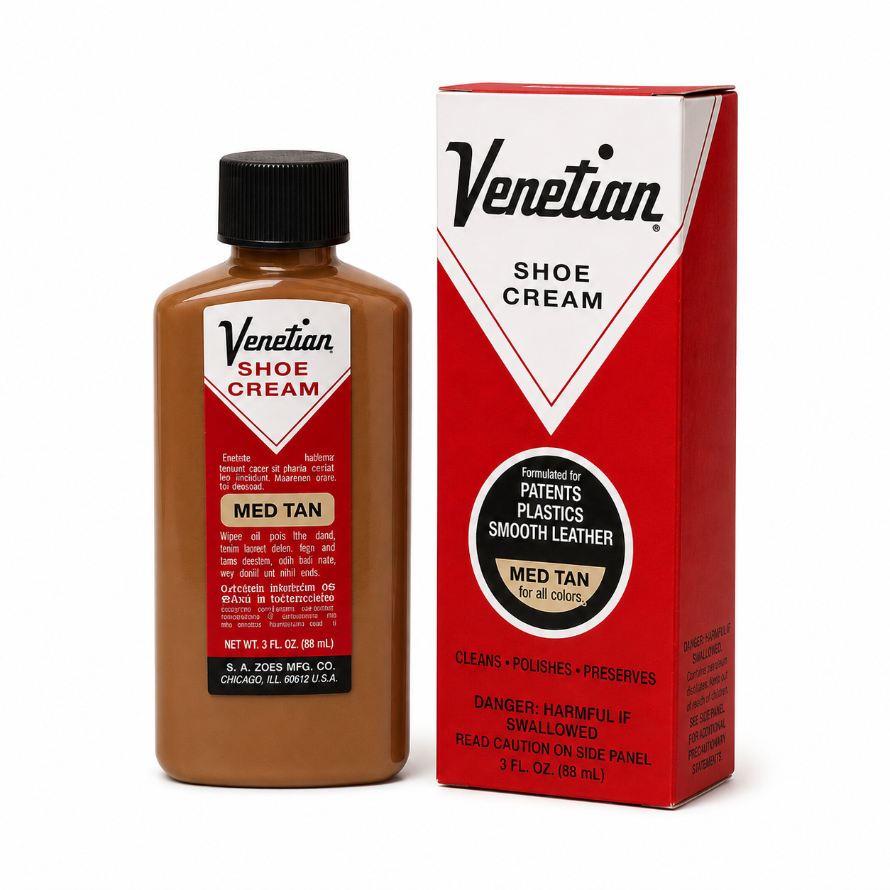 Crème Vénitienne pour Chaussures – Baume & Cirage pour Cuir (Plusieurs Couleurs & Tailles)