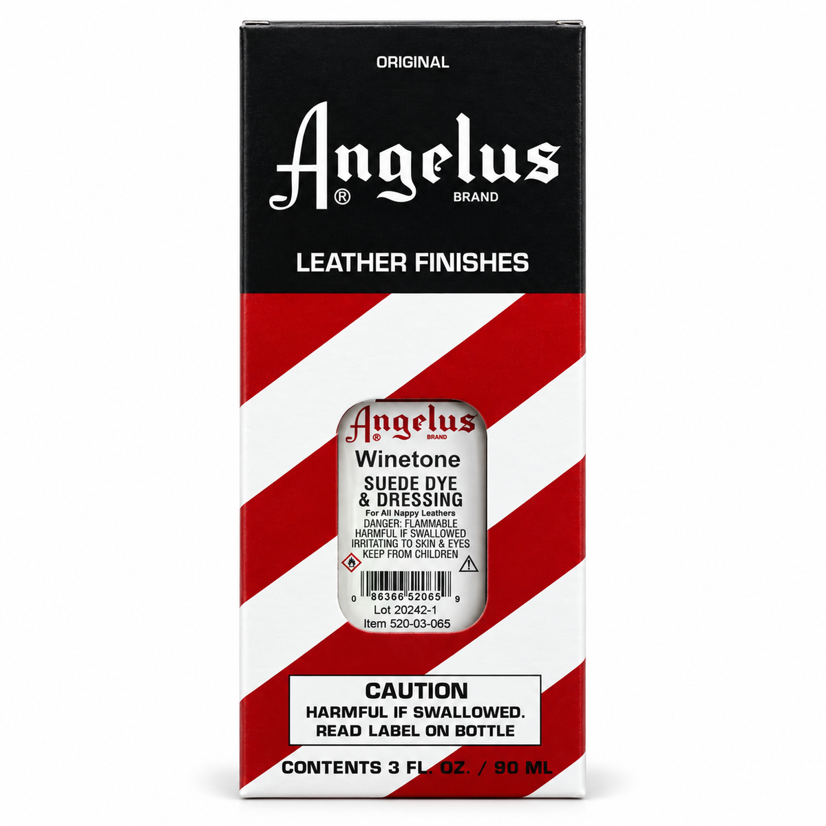 Angelus Suede Dye & Dressing, Winetone, 90 mL / 3 fl oz – front packaging