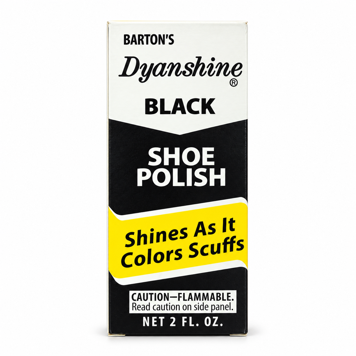 Barton's Dyanshine Shoe Polish, Black, 2 fl oz – front packaging