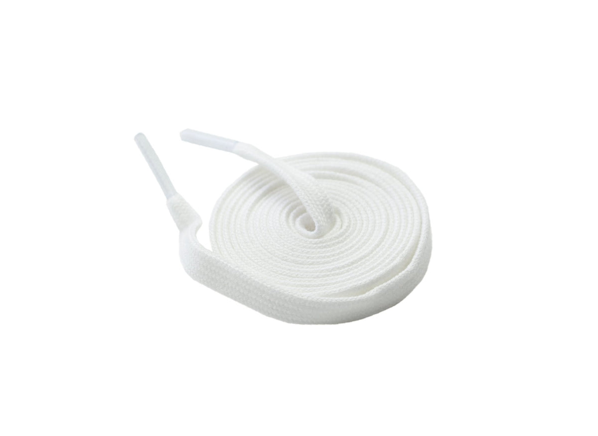 Columbus Sneaker Care cotton shoelaces — White, 120 cm