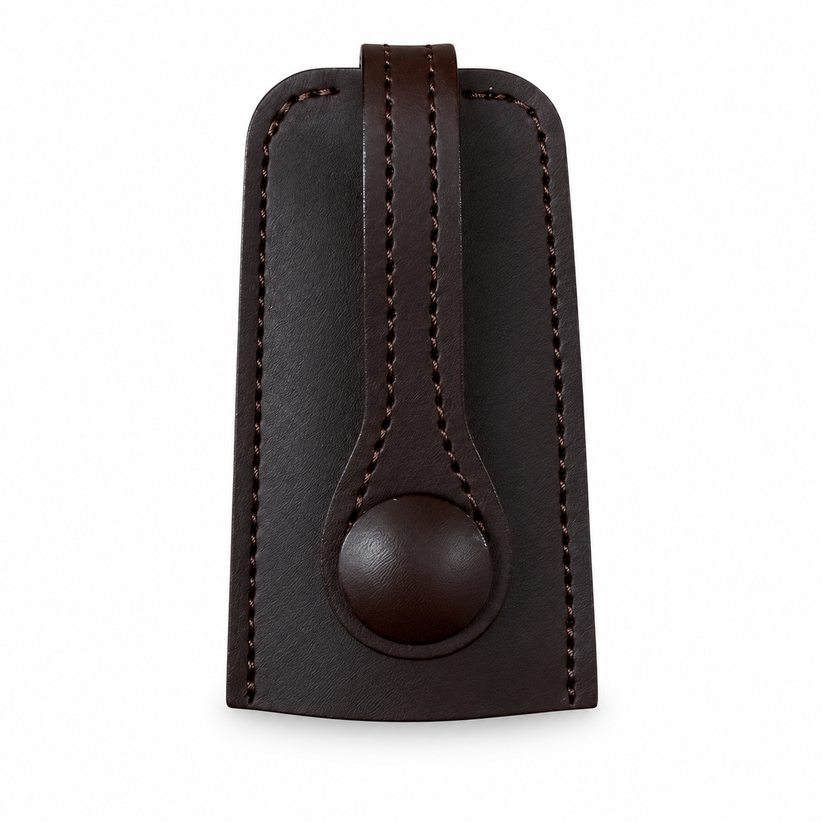 Columbus sliding leather shoehorn dark brown closed view