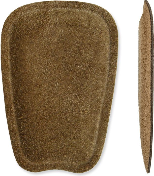 Brown suede shoe insert for comfort and support, ideal for leather shoe care and repair