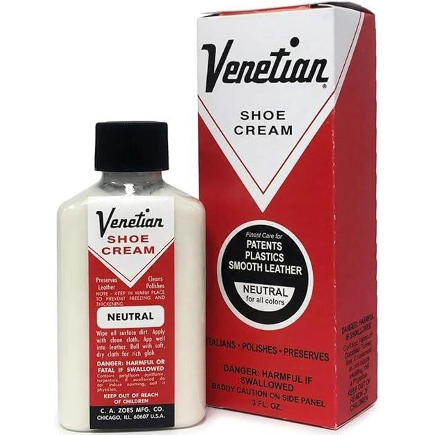 Clear Venetian Shoe Cream, 3 oz