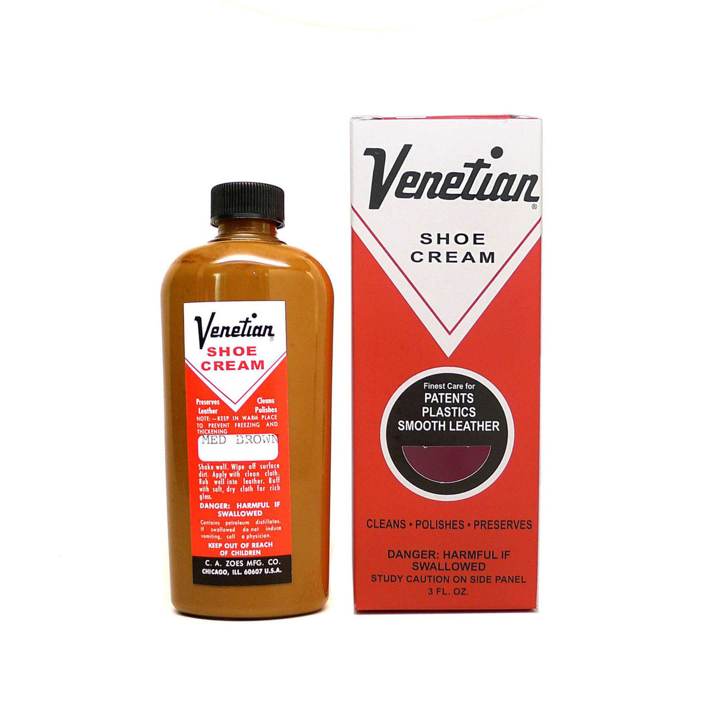 Medium Brown Venetian Shoe Cream, 3 oz
