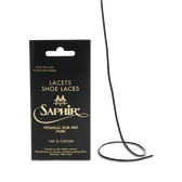 Saphir round thin glazed cotton shoe laces for leather footwear care and restoration