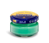 Saphir Crème Surfine green leather cream for smooth leather care and conditioning