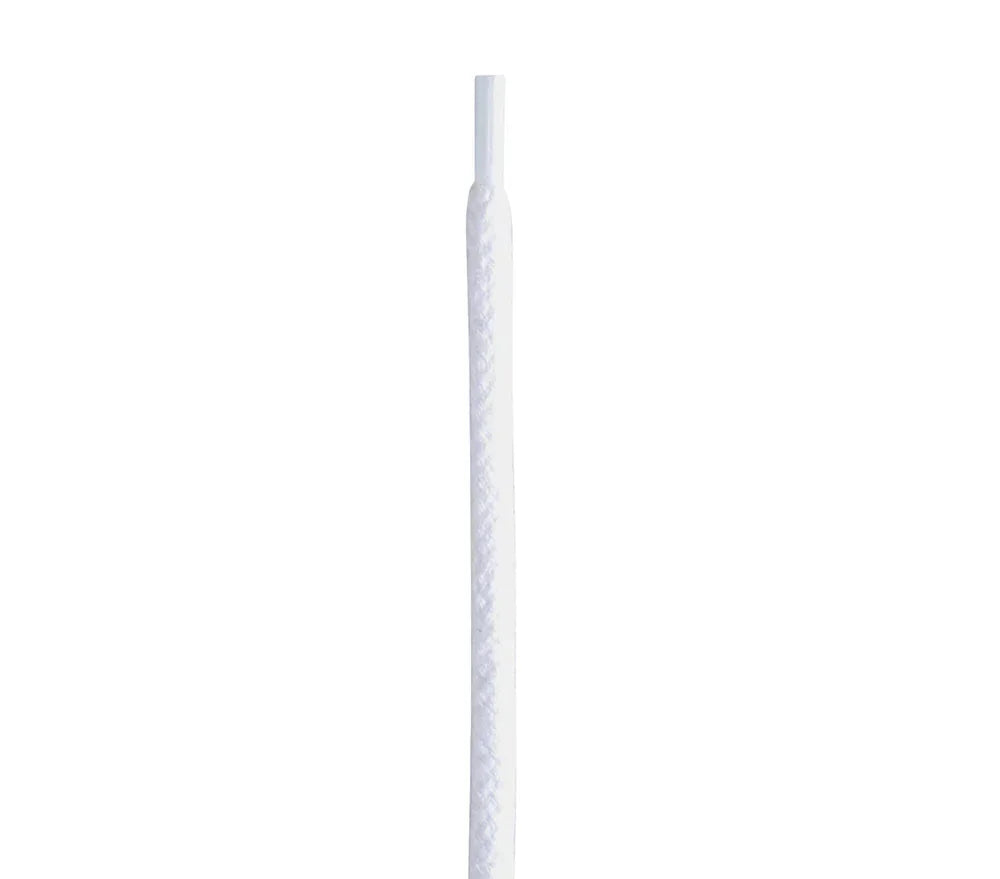 Saphir Thin Braided Shoe Laces - 90cm/36", 21 - White image