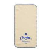 Saphir leather polishing cloth with blue trim, featuring Medaille d'Or 1925 Paris logo for shoe care and shine.