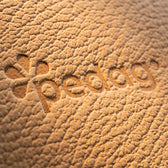 Close-up of vegetable-tanned sheepskin leather on Pedag half insoles
