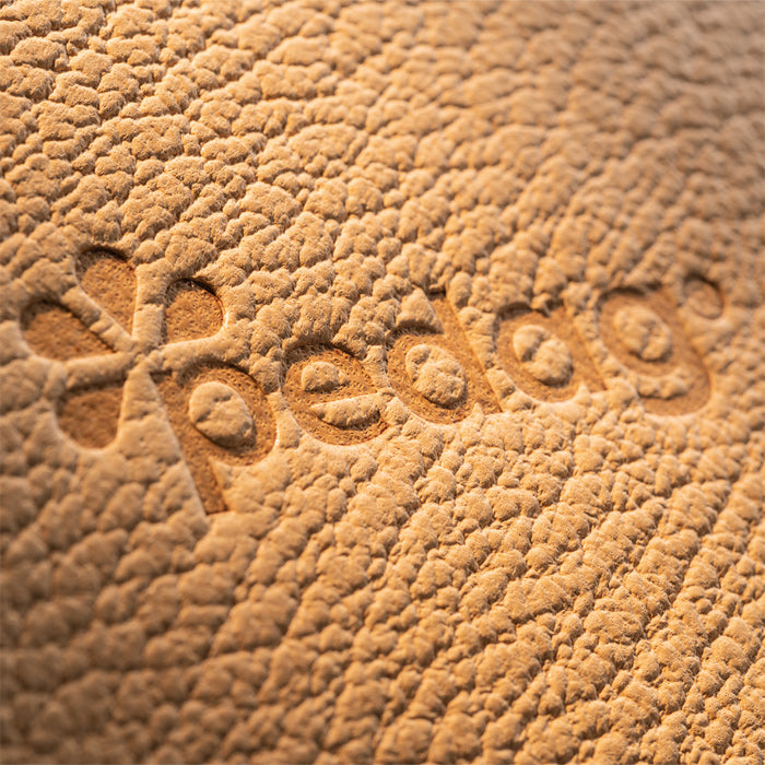 Close-up of vegetable-tanned sheepskin leather on Pedag half insoles