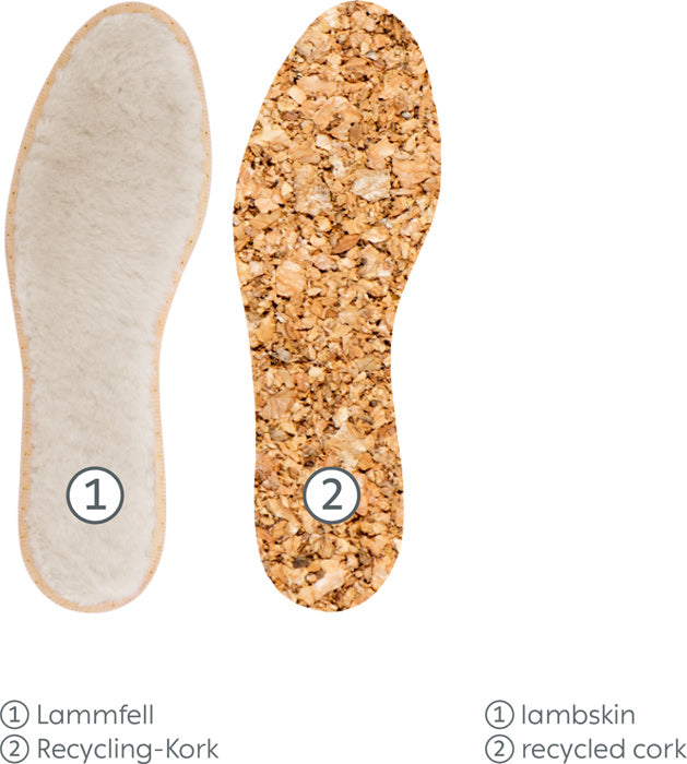 Pedag Pascha lambskin top and insulating cork base