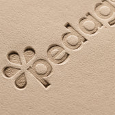 Close-up of the handmade leather surface on Pedag Perfect heel pads