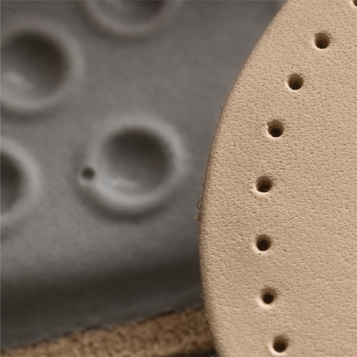 Secure underside detail of Pedag Perfect leather heel cushions
