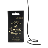 Saphir round medium glazed cotton shoe laces for leather footwear care and restoration