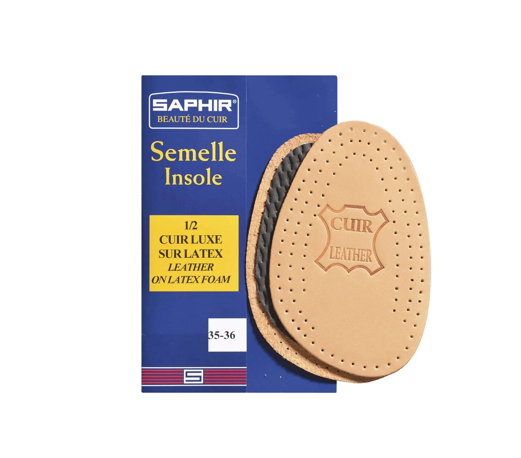 Saphir Leather & Latex Half Shoe Insoles - 37/38 image