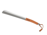 Saphir Médaille d'Or long metal shoe horn with orange handle
