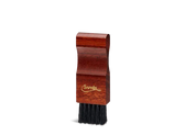 Saphir leather shoe brush with polished wood handle and black bristles for premium shoe care