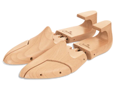 Wooden shoe trees for leather shoe care and shape retention, ideal for premium footwear maintenance