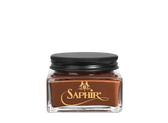 Saphir leather shoe cream in glass jar for conditioning and shine