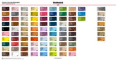 Tarrago Quick Color Repairer shoe dye chart with 50+ shades for leather shoe restoration and color matching