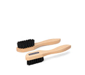 Saphir wooden shoe brushes with black bristles for leather care and polishing