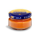 Saphir Crème Surfine smooth leather care cream in glass jar for shoe and leather conditioning