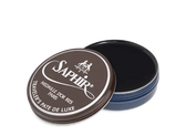 Saphir Traveler's Pate de Luxe shoe polish tin with black cream, premium leather care for shine and restoration