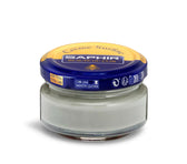 Saphir Crème Surfine for smooth leather care, total conditioning cream in glass jar