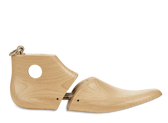 Wooden shoe trees for leather shoe care and shape preservation