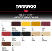 Tarrago Nubuck Suede Color Chart with 12 shades for leather care and shoe restoration