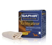 Saphir Renovateur leather conditioner for fine smooth leather with applicator cloth
