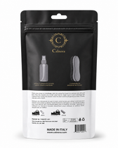Calnora leather cleaner spray & brush kit for shoes, boots, bags – made in Italy, reusable pouch