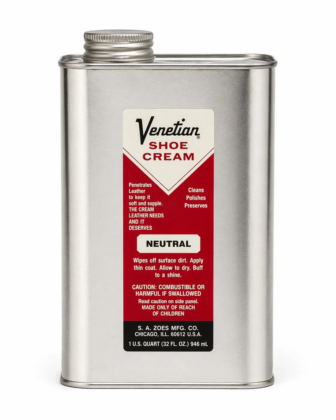 Venetian Shoe Cream – Leather Conditioner & Polish (Multiple Colors & Sizes)
