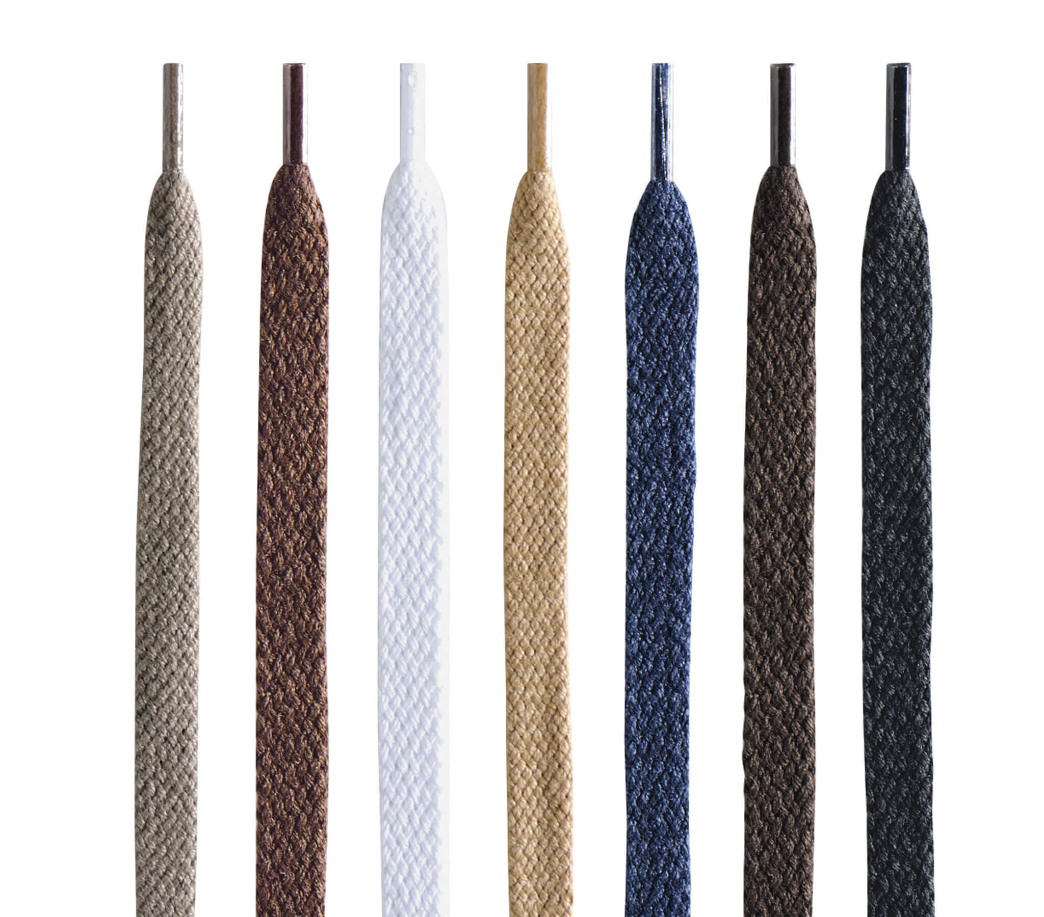 Saphir Medium Flat Laces displayed in assorted colours