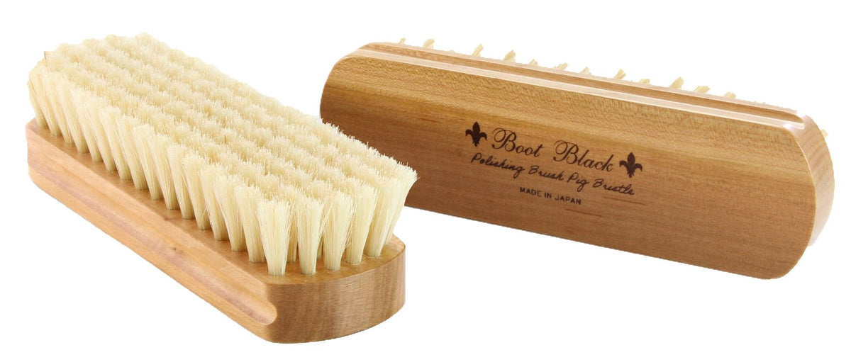Boot Black Machine-Made Pig Bristle Polishing Brush — detail image 1
