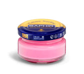 Saphir Crème Surfine pink leather cream for smooth leather care and conditioning