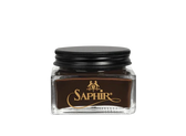 Saphir leather shoe cream in glass jar for premium shoe care and conditioning