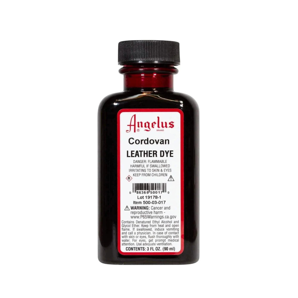 Angelus Leather Dye – Cordovan, manufacturer bottle product photo