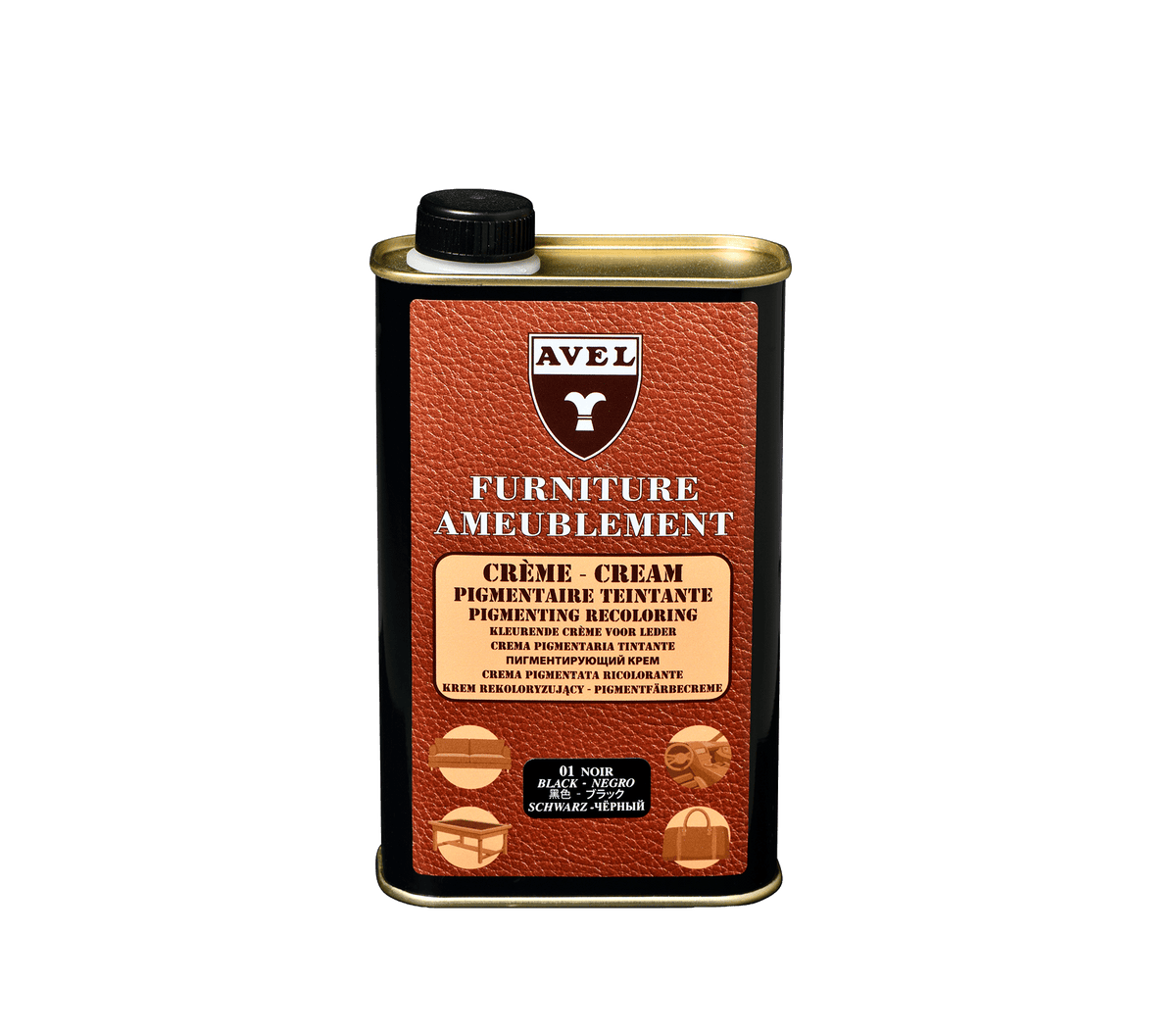 Avel Tinting Pigment Cream, 375 ml tin showing Black 01