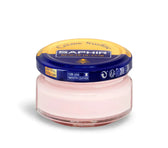 Saphir Crème Surfine pink leather cream for smooth leather care and conditioning