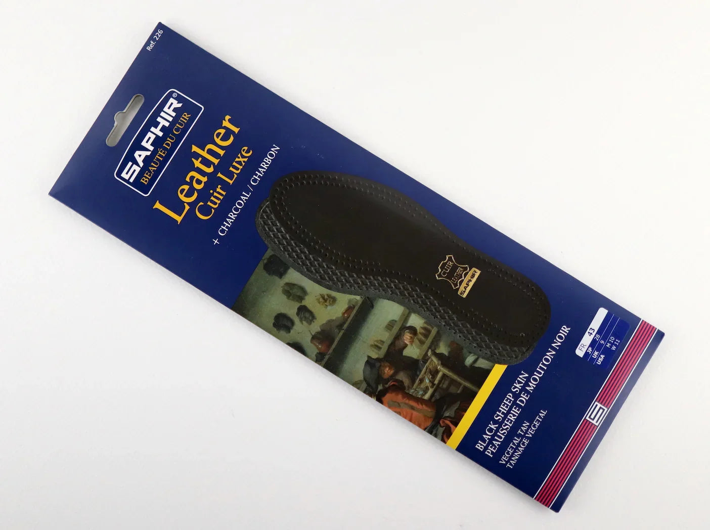 Saphir Luxury Leather on Charcoal Shoe Insoles image 1