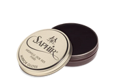 Saphir Mirror Gloss shoe polish tin with dark cream, premium leather care for shine and restoration