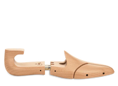 Wooden shoe tree for leather shoe care and shape retention