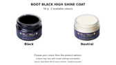 Boot Black High Shine Coat — 2 available colour options on a white background; official manufacturer colour samples