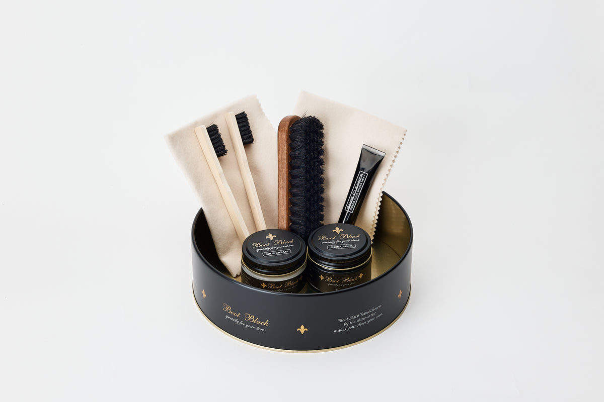 Boot Black Sidecar Shoe Care Gift Set on a white background