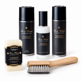 Suede care kit with Boot Black Suede Cleaner, Suede Rich Moisture, Waterproof Spray, Natural Cleaning Bar and Columbus Suede Brush