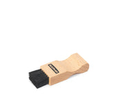 Saphir wooden shoe brush with black bristles for leather care and polishing